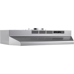 imageBroanNuTone F403023 Exhaust Fan for Under Cabinet TwoSpeed FourWay Convertible Range Hood Insert with Light 30Inch BlackStainless Finish