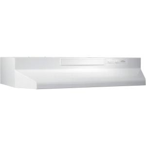 imageBroanNuTone F403023 Exhaust Fan for Under Cabinet TwoSpeed FourWay Convertible Range Hood Insert with Light 30Inch BlackWhite on White