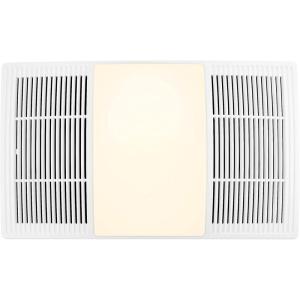 imageBroanNuTone FG110HBS Heater Upgrade Grille with Dimmable LED and Color Adjustable CCT Lighting Bath Fan Exhaust Cover 110 CFM White110 CFM