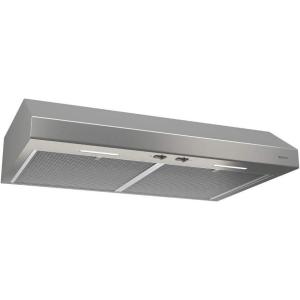 imageBroanNuTone MTR1303BL 30Inch Under Cabinet Range Hood Energy Star 350 Max Blower CFM BlackStainless Steel