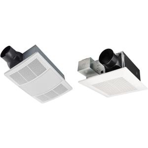 imageBroanNuTone NonLit PowerHeat Bathroom Exhaust Fan and Heater 80 CFM 15 Sones White110 CFM