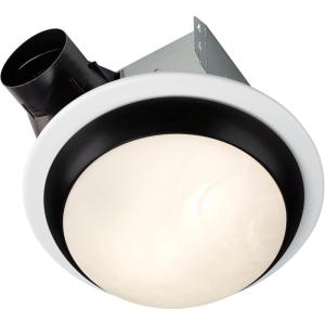 imageBroanNuTone Roomside Series 80 CFM Traditional Decorative Exhaust Fan for Bathrooms Ventilation Bath Fan with Light Matte Black80 CFM