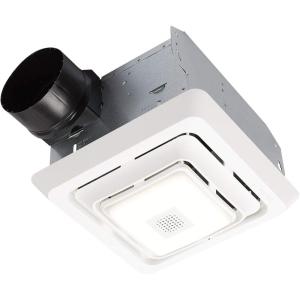 imageBroanNuTone Roomside Series Bluetooth Speaker Bathroom Exhaust Fan with LED Light 70 CFM 2 Sones ENERGY STARBluetooth Speaker