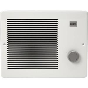 imageBroanNuTone Wall Heater White Grille Heater with BuiltIn Adjustable Thermostat 7501500W 120240V AC7501500W