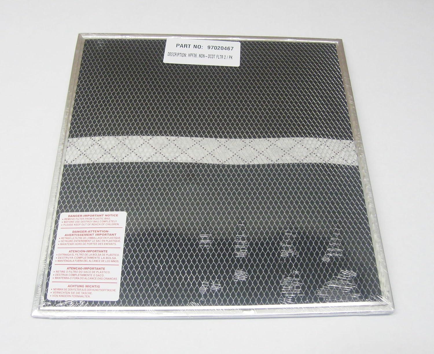 imageBroanNuTone Ductless Charcoal Replacement Filters Xd for 36 in AVSF1 and AHDA1 Range Hoods 2Pack S97020467