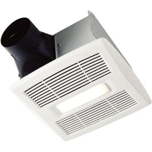 imageBroanNutone AE80BL InVent Series SingleSpeed Fan with LED Light Ceiling RoomSide Installation Bathroom Exhaust Fan ENERGY STAR Certified 07 Sones  White  80 CFM 07 Sones80 CFM 7 Sones