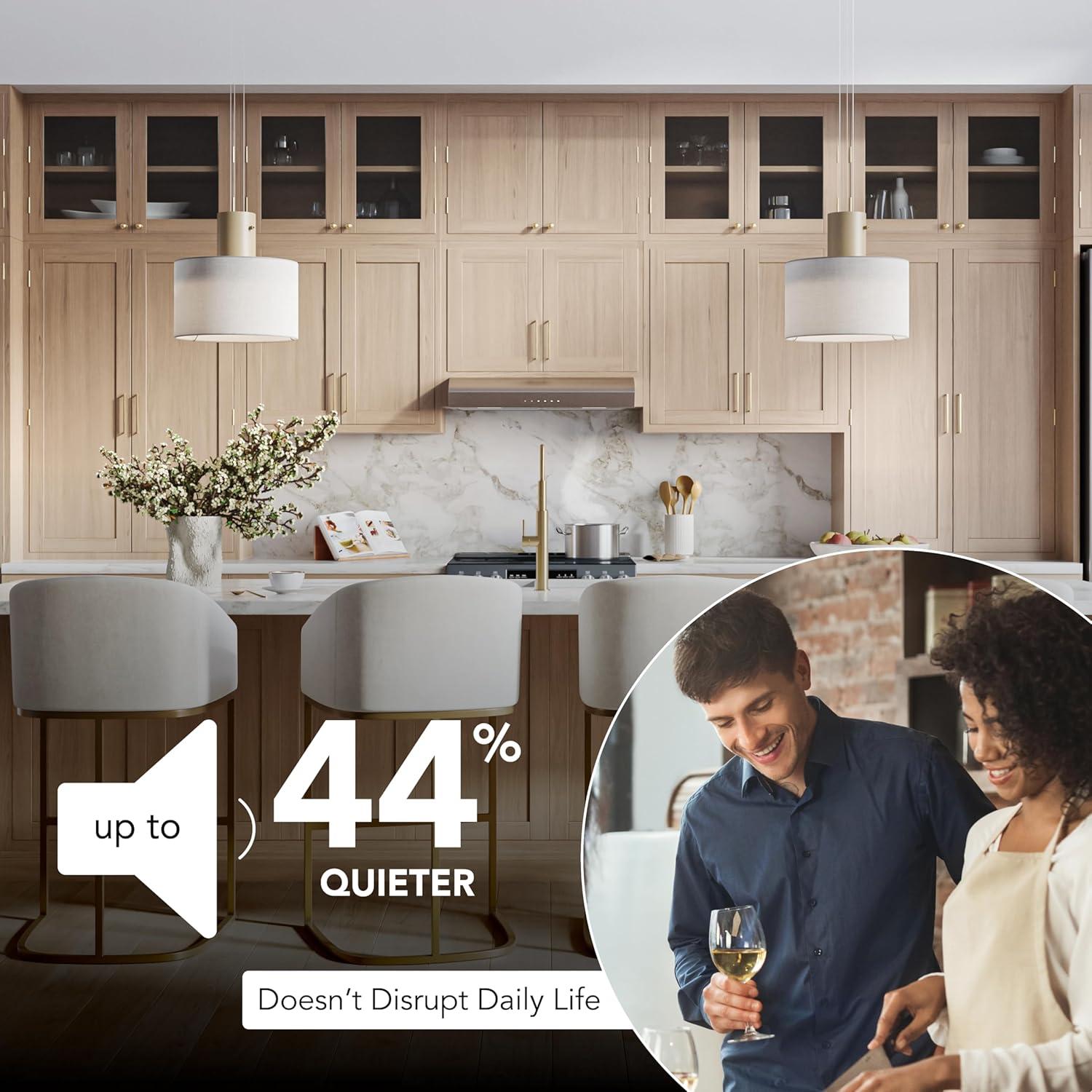 imageBroanNuTone MTR3304SS Mantra 30Inch 490 MAX Blower CFM 10 Sones Stainless Steel Range Hood Undercabinet