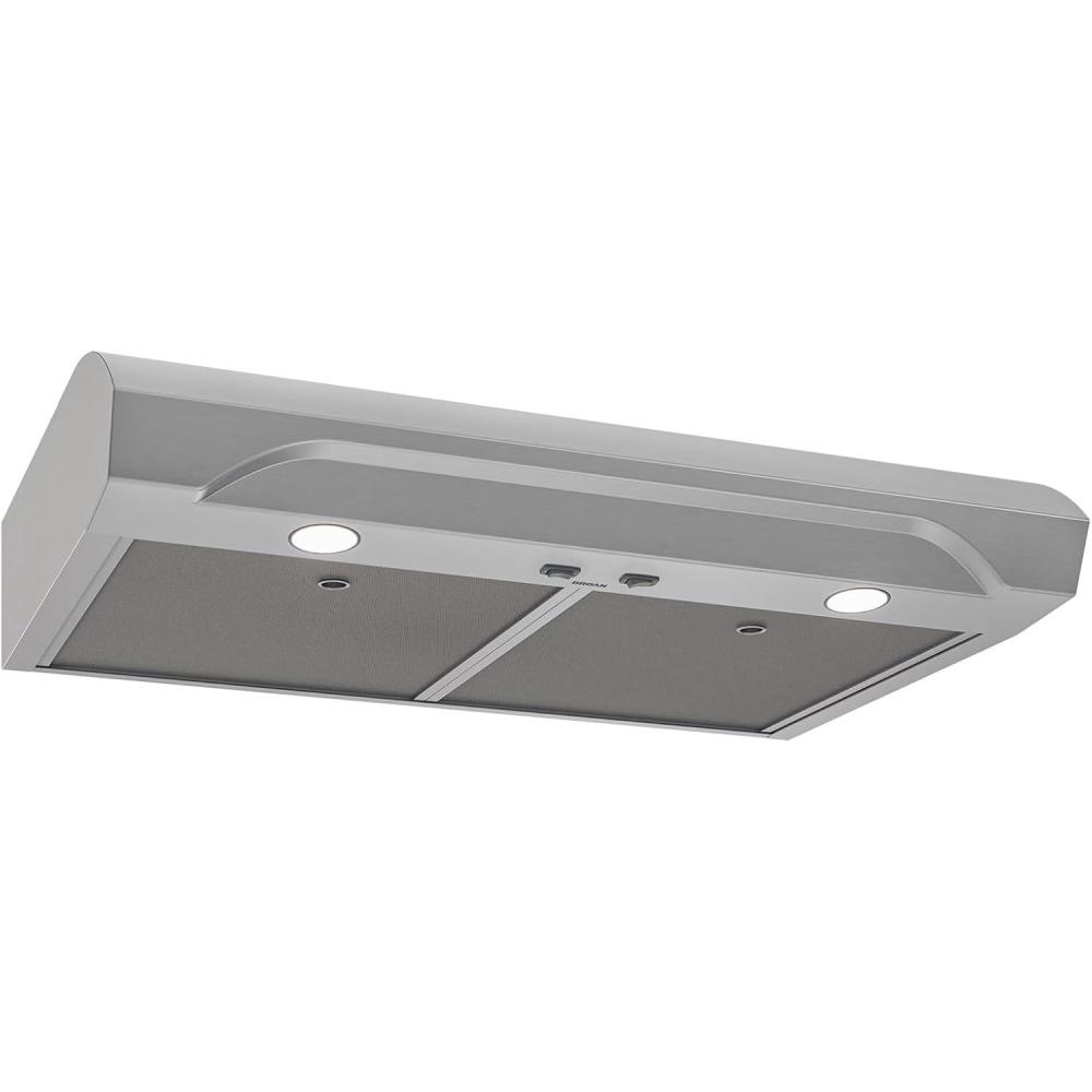 imageBroanNuTone ALT1303WW Alta 30Inch 350 MAX Blower CFM 15 Sones White Range Hood UndercabinetStainless Steel
