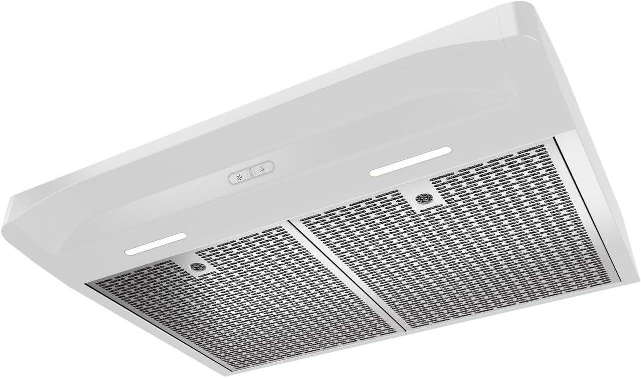 imageBroan Elite 30Inch Convertible UnderCabinet Range Hood White 375 Max Blower CFM