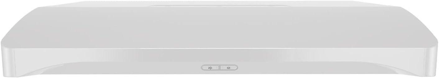 imageBroan Elite 30Inch Convertible UnderCabinet Range Hood White 375 Max Blower CFM
