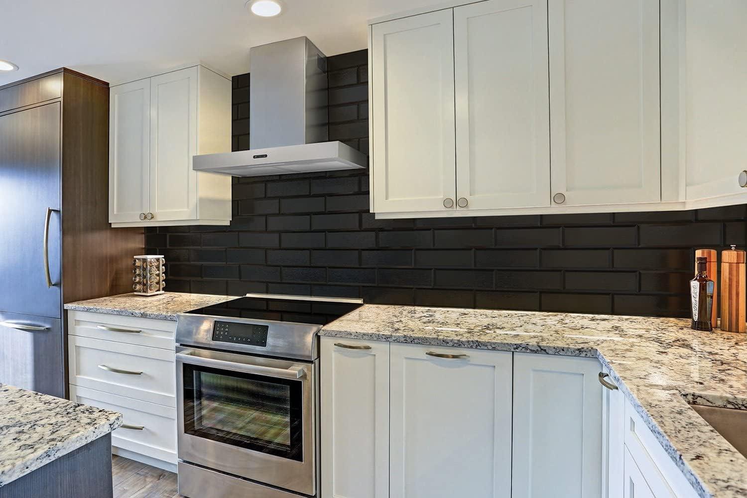 imageBroanNuTone 30inch WallMount Convertible ChimneyStyle Range Hood with 3Speed Exhaust Fan and Light 460 Max Blower CFM Stainless Steel