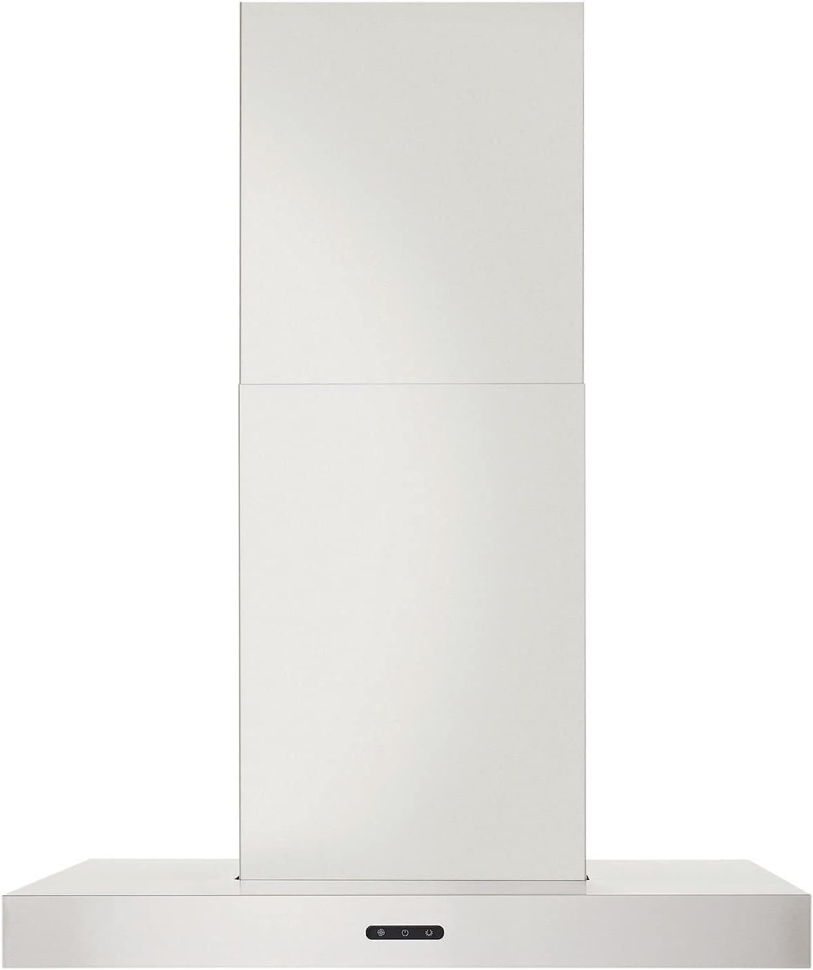 imageBroanNuTone 30inch WallMount Convertible ChimneyStyle Range Hood with 3Speed Exhaust Fan and Light 460 Max Blower CFM Stainless Steel