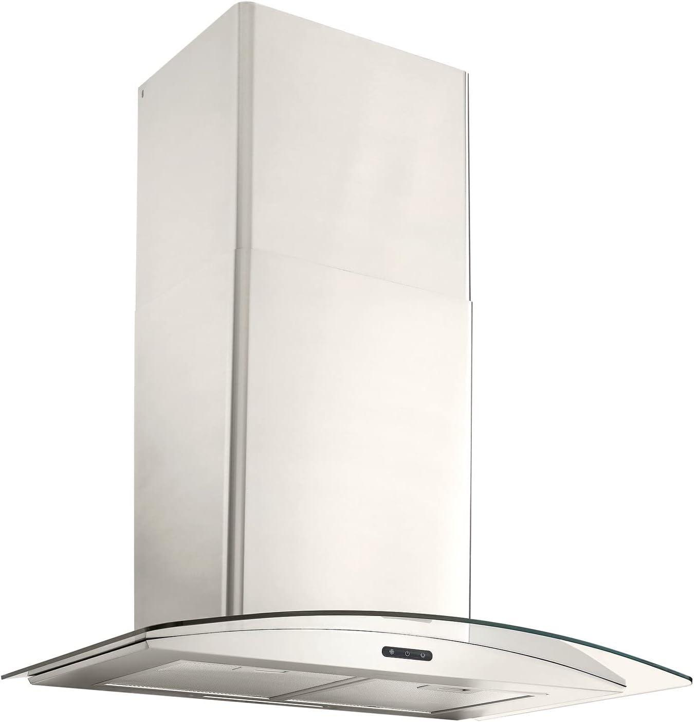 imageBroanNuTone 30inch WallMount Convertible ChimneyStyle Range Hood with 3Speed Exhaust Fan and Light 460 Max Blower CFM Stainless SteelStainless Steel