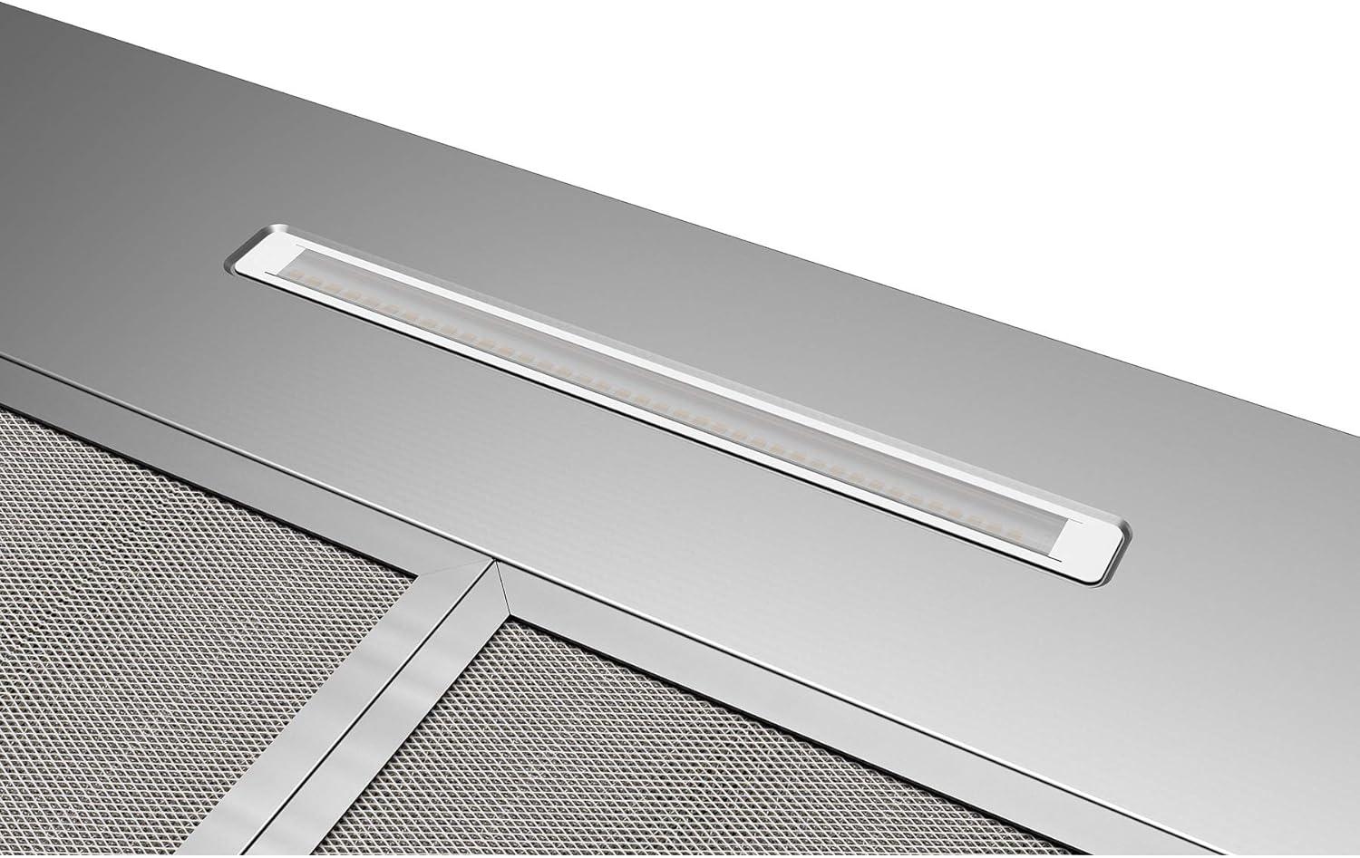 imageBroanNuTone 30inch WallMount Convertible ChimneyStyle Range Hood with 3Speed Exhaust Fan and Light 460 Max Blower CFM Stainless SteelStainless Steel