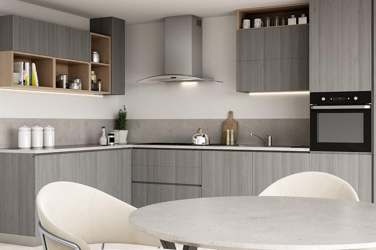 imageBroanNuTone 30inch WallMount Convertible ChimneyStyle Range Hood with 3Speed Exhaust Fan and Light 460 Max Blower CFM Stainless SteelStainless Steel