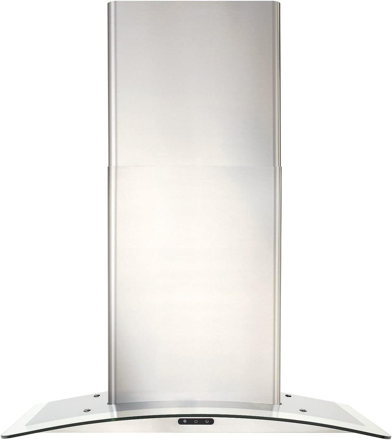 imageBroanNuTone 30inch WallMount Convertible ChimneyStyle Range Hood with 3Speed Exhaust Fan and Light 460 Max Blower CFM Stainless SteelStainless Steel