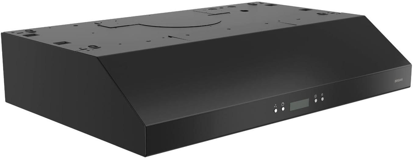 imageBroanNuTone BCDJ130WH Glacier 30inch UnderCabinet 4Way Convertible Range Hood with 3Speed Exhaust Fan and Light WhiteBlack