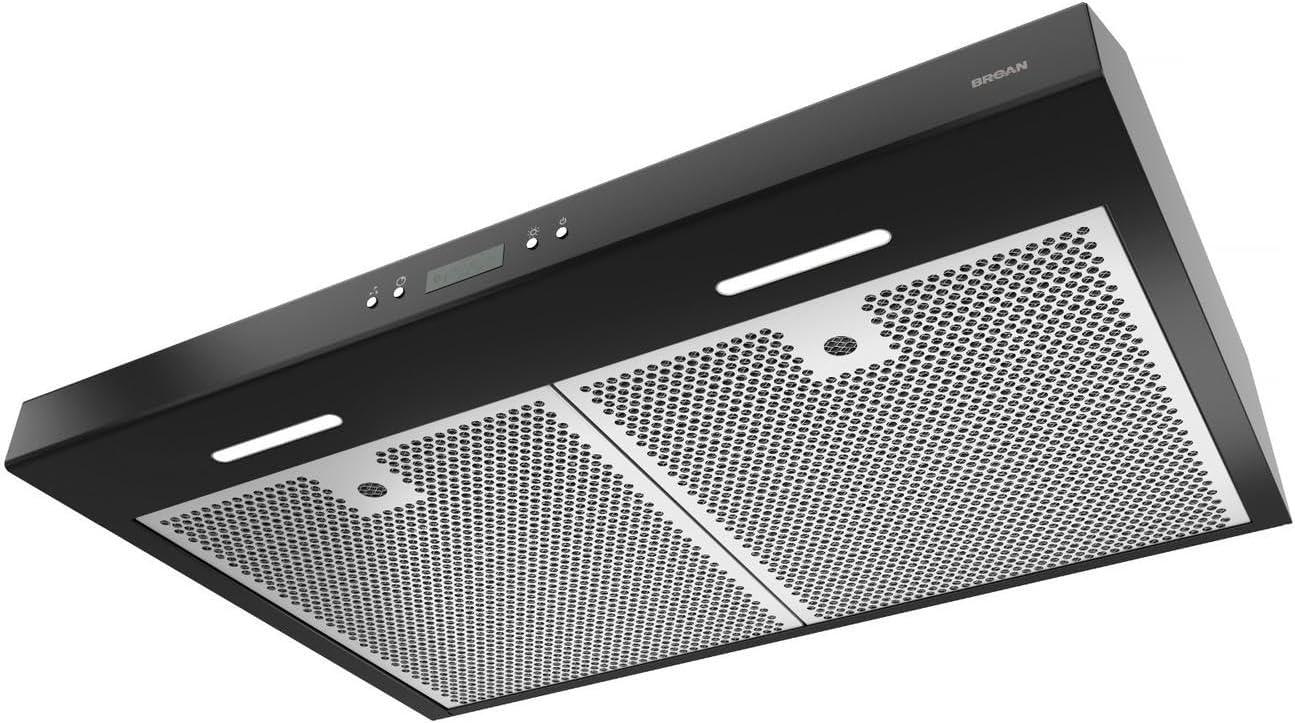 imageBroanNuTone BCDJ130WH Glacier 30inch UnderCabinet 4Way Convertible Range Hood with 3Speed Exhaust Fan and Light WhiteBlack