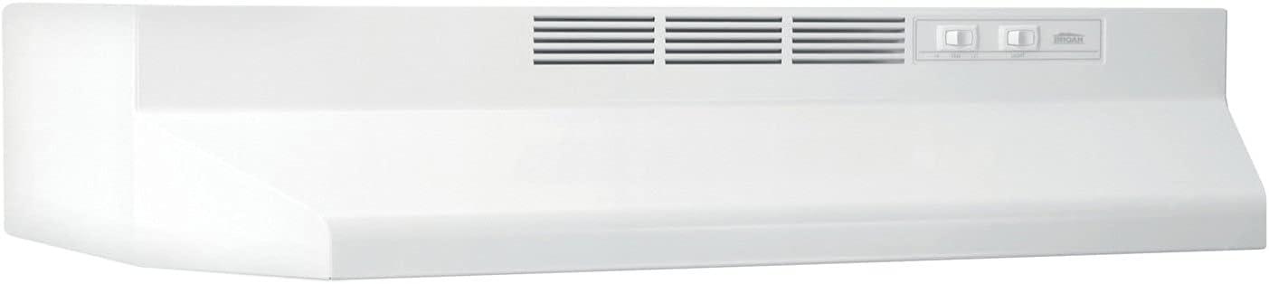 imageBroanNuTone BUEZ130WW NonDucted Ductless Range Hood with Lights Exhaust Fan for Under Cabinet 30Inch WhiteWhite