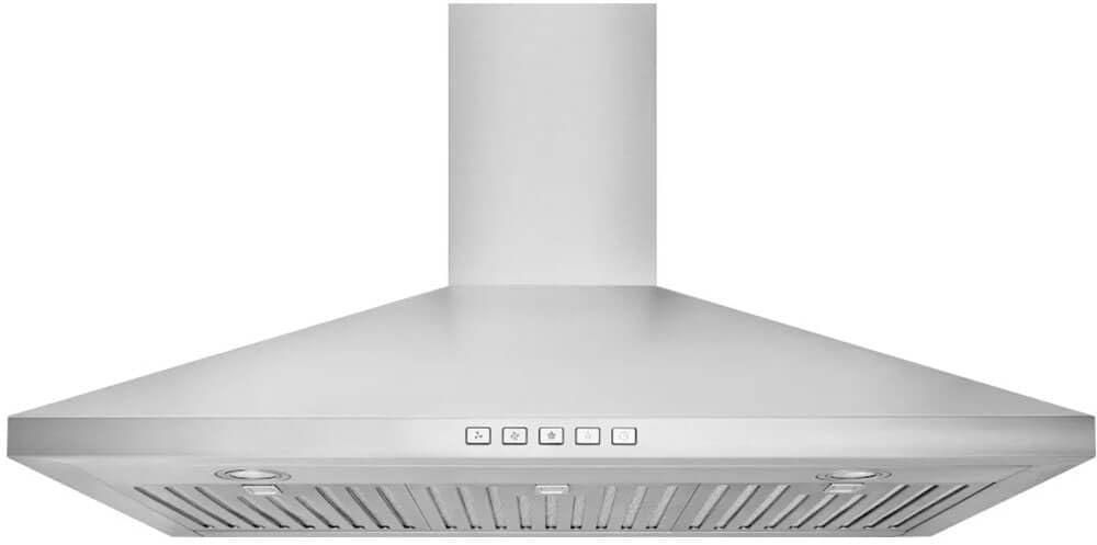 imageBroanNuTone BWP2364SS Convertible WallMount LED Lights Pyramidal Chimney Range Hood 36Inch Stainless Steel