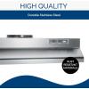 imageBroanNuTone Economy 30inch UnderCabinet Easy Install Range Hood with 2Speed Exhaust Fan and Light 230 Max Blower CFM BlackStainless Steel