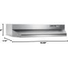 imageBroanNuTone Economy 30inch UnderCabinet Easy Install Range Hood with 2Speed Exhaust Fan and Light 230 Max Blower CFM BlackStainless Steel