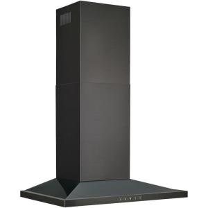 imageBroanNuTone 30quot LowProfile Pyramidal Chimney Range Hood with LED Lighting Convertible WallMount Kitchen Chimney Vent Hood 450 Max CFM Stainless SteelBlack Stainess Steel Legacy