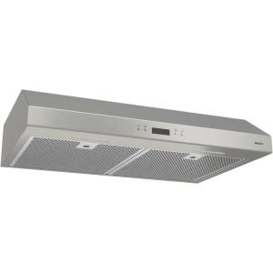 imageBroanNuTone BCDJ130WH Glacier 30inch UnderCabinet 4Way Convertible Range Hood with 3Speed Exhaust Fan and Light WhiteStainless Steel