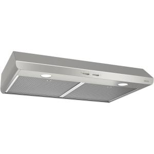 imageBroanNuTone BKSH130SS Sahale 30inch UnderCabinet Easy Install 4Way Convertible Range Hood with 2Speed Exhaust Fan and Light 300 Max Blower CFM Stainless SteelStainless Steel
