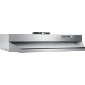 imageBroanNuTone Economy 30inch UnderCabinet Easy Install Range Hood with 2Speed Exhaust Fan and Light 230 Max Blower CFM BlackStainless Steel