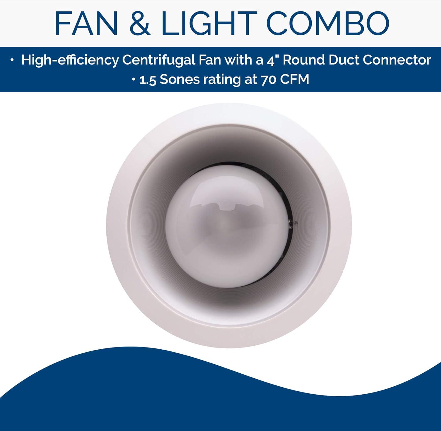 imageBroanNuTone 744 Recessed Light Ventilation Fan 70 CFM 15 Sones WhiteModern