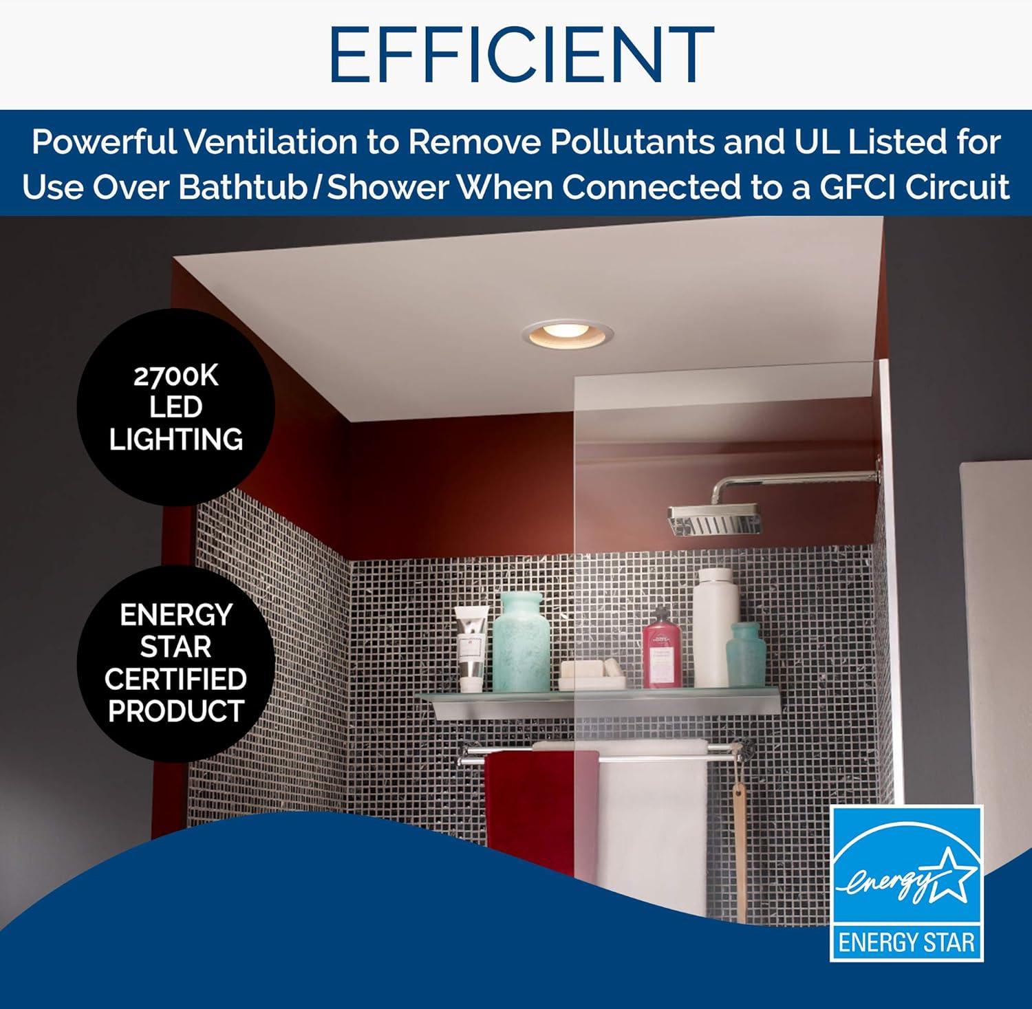 imageBroanNuTone 744 Recessed Light Ventilation Fan 70 CFM 15 Sones WhiteModern