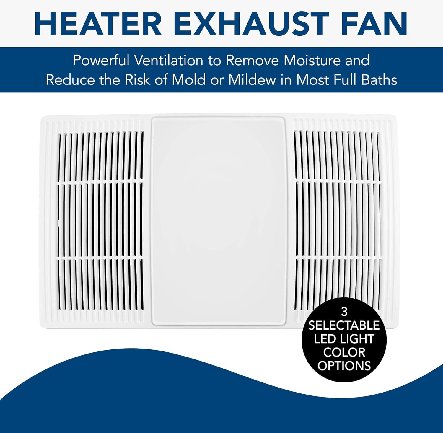 imageBroanNuTone PowerHeat Bathroom Exhaust Fan Heater Light and Enerlites Countdown Timer Switch BundleLED