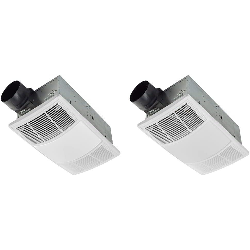 imageBroanNuTone PowerHeat Bathroom Exhaust Fan Heater and LED Light Combination 80 CFM NonLit PowerHeat Bathroom Exhaust Fan and Heater 80 CFMNo Light