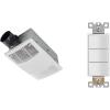 imageBroanNuTone BHFLED80 PowerHeat Bathroom Exhaust Fan Heater and LED Light Combination 80 CFM ampamp P3RW ThreeRocker Switch for Bathroom Exhaust Fan White Wall Control Knob80 CFM
