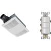 imageBroanNuTone BHFLED110 PowerHeat Bathroom Exhaust Fan Heater and LED Light Combination 110 CFM ampamp P3RW ThreeRocker Switch for Bathroom Exhaust Fan White Wall Control Knob