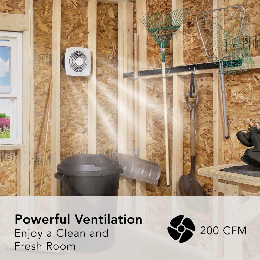 imageBroanNuTone 509 ThroughtheWall Ventilation Fan White Cover 200 CFM 85 Sones 8quotFan  200 CFM