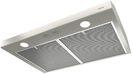 imageBroanNuTone Glacier 36inch UnderCabinet 4Way Convertible Range Hood with 2Speed Exhaust Fan and Light BisqueBisque