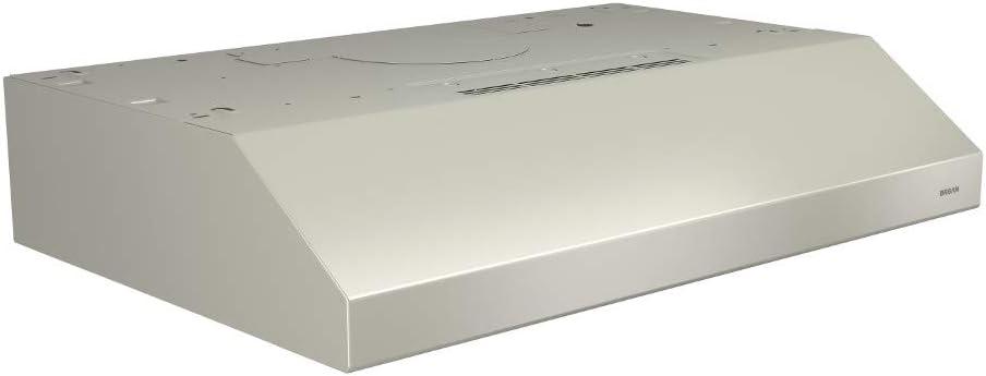 imageBroanNuTone Glacier 36inch UnderCabinet 4Way Convertible Range Hood with 2Speed Exhaust Fan and Light BisqueBisque