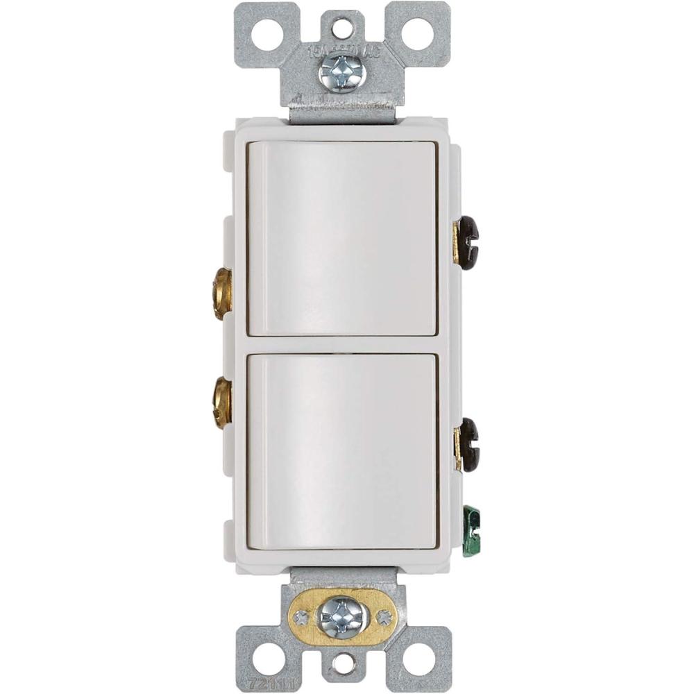 imageBroanNuTone P3RW ThreeRocker Switch for Bathroom Exhaust Fan White Wall Control Knob2 Switch