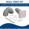 imageBroanNuTone WVK2A Flexible Wall Ducting Kit for Ventilation Fans Exhaust Fan 9Piece Duct Kit 4InchModern