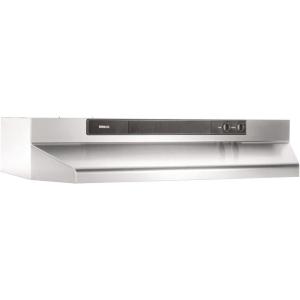 imageBroanNuTone 462423 24inch UnderCabinet 4Way Convertible Range Hood with InfiniteSpeed Exhaust Fan and Light BlackStainless Steel