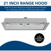 imageBroanNuTone PM300SS Custom Power Pack Range Hood Insert with 2Speed Exhaust Fan and Light 300 Max Blower CFM Stainless Steel 21Inch Builtin and BroanNuTone LB30SS Optional Box Power Pack Hoods Stainless Steel 30Inch Range Liner