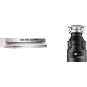 imageBroanNuTone 413004 NonDucted Ductless Range Hood with Lights Exhaust Fan for Under Cabinet ampamp InSinkErator Badger 5 Garbage Disposal Standard Series 12 HP Continuous Feed Food Waste Disposer
