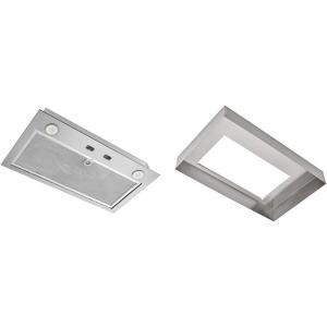 imageBroanNuTone PM300SS Custom Power Pack Range Hood Insert with 2Speed Exhaust Fan and Light 300 Max Blower CFM Stainless Steel 21Inch Builtin and BroanNuTone LB30SS Optional Box Power Pack Hoods Stainless Steel 30Inch Range Liner