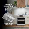imageBroan NuTone 21Inch Custom Range Hood Power Pack Insert wSmartSense Auto Operation ampamp Voice Control Stainless Steel