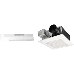imageBroanNuTone 413001 NonDucted Ductless Range Hood with Lights Exhaust Fan for Under Cabinet 30Inch White amp Panasonic FV0511VF1 WhisperFit DC Fan 5080110 CFM Retrofit Bathroom Exhaust Fan