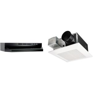 imageBroanNuTone 413023 Ductless Range Hood Insert with Light Exhaust Fan for Under Cabinet 30Inch amp Panasonic FV0511VF1 WhisperFit DC Fan 5080110 CFM Retrofit Bathroom Exhaust Fan