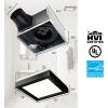 imageBroan 110 CFM Decorative Bathroom Exhaust Fan with LED Light and Matte Black Trim ENERGY STAR certified