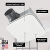imageBroanNuTone Bathroom Exhaust Fan  Easy Retrofit Without Attic Access UltraQuiet 1 Sones 110 CFM ENERGY STAR Certified Made in USA Moisture amp Odor Control with EasyClean Grille80 CFM